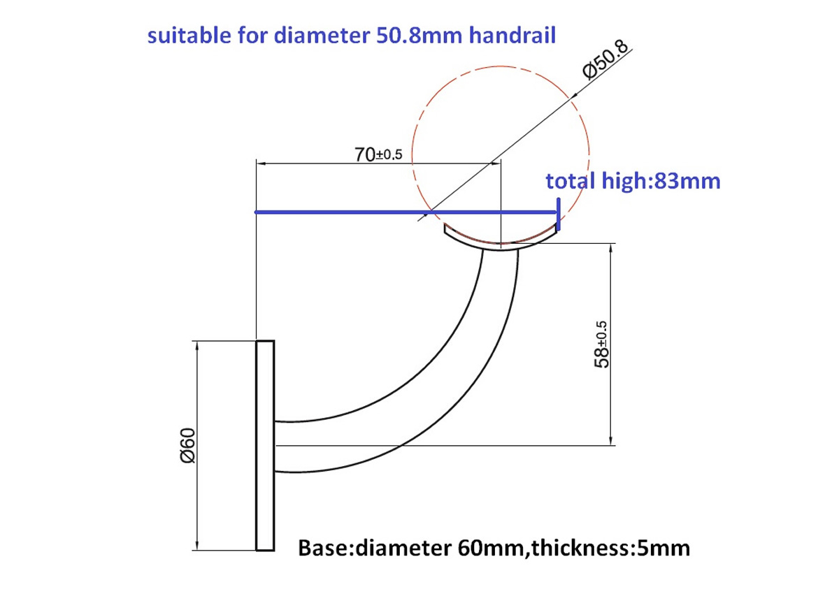 Handrail Bracket Spec Sheet